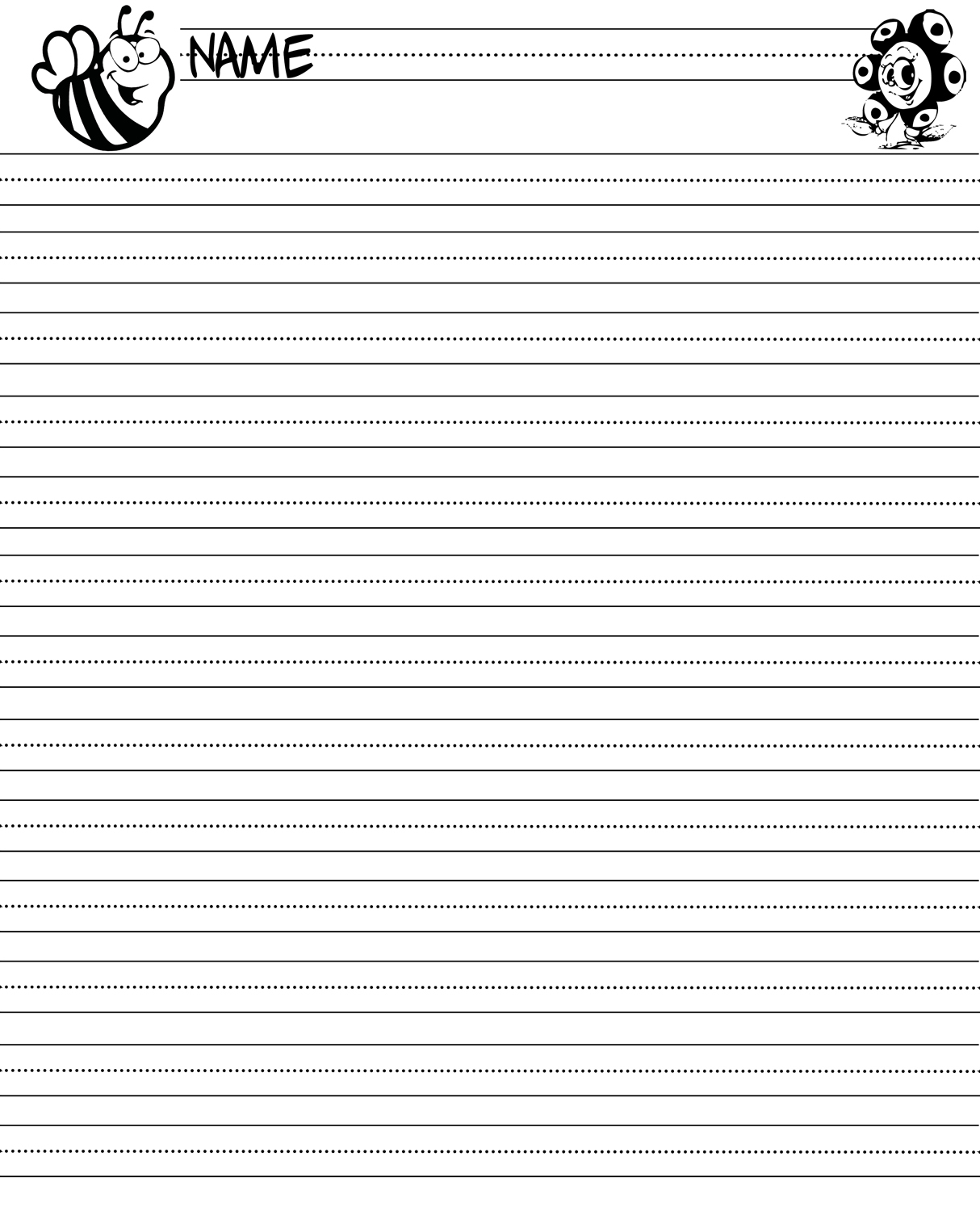 Sergio s Classroom Printables Writing Paper