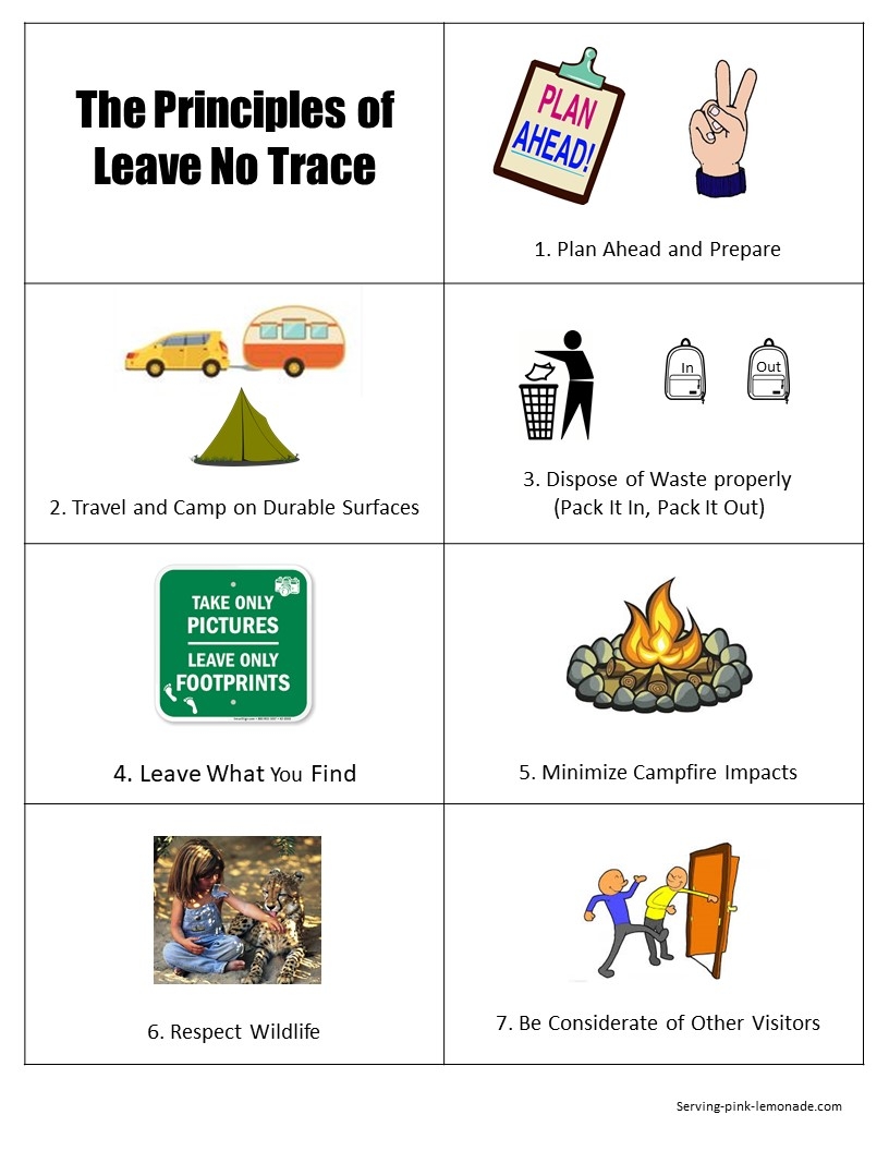 Serving Pink Lemonade Cub Scouts Leave No Trace Principles