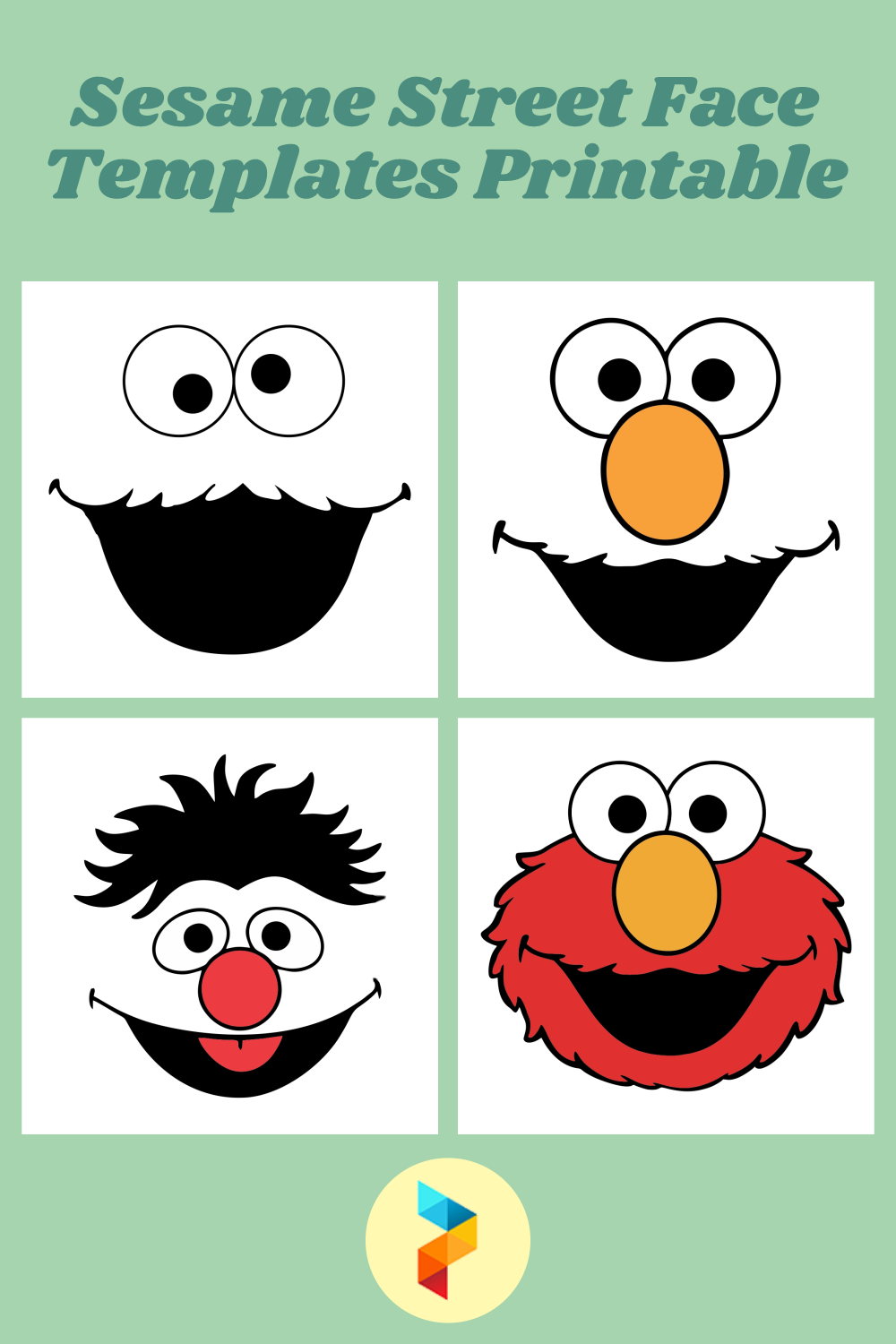sesame street face printables