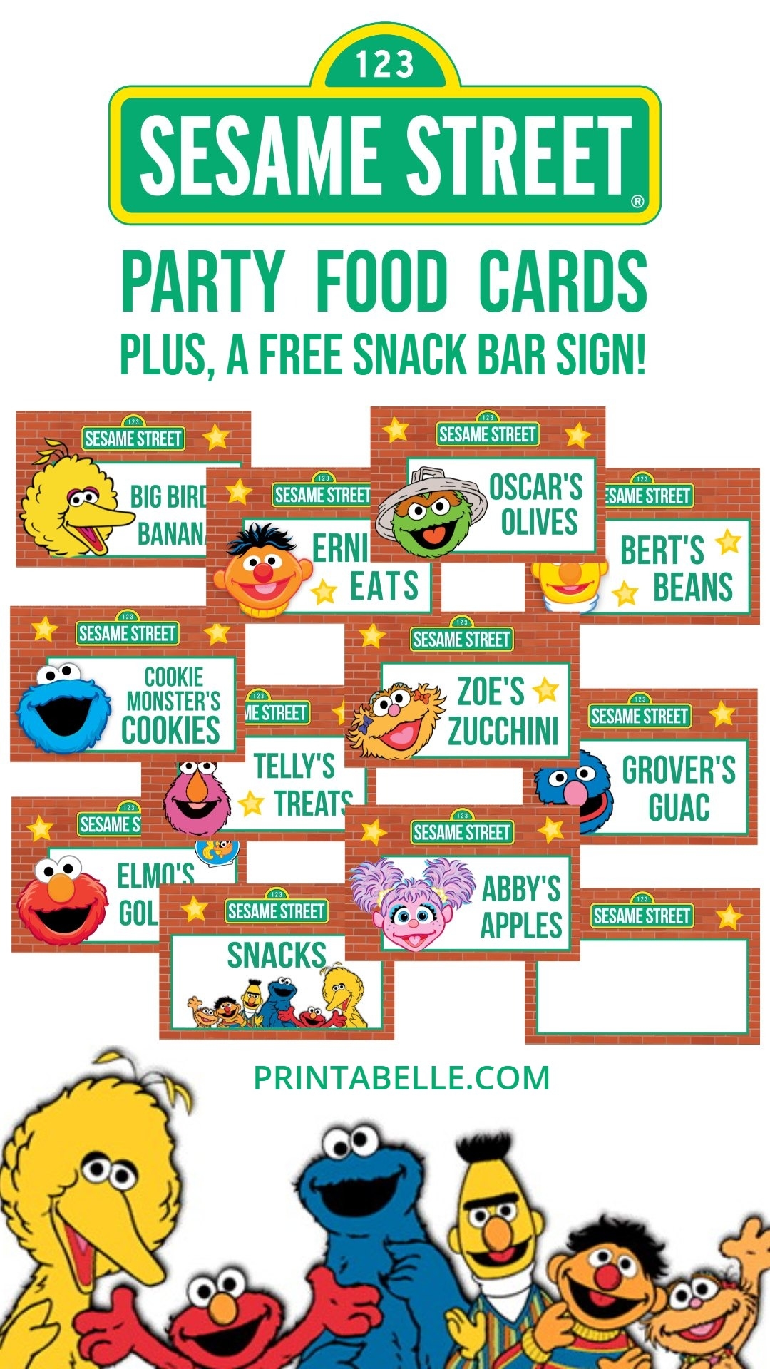 sesame street sign printable