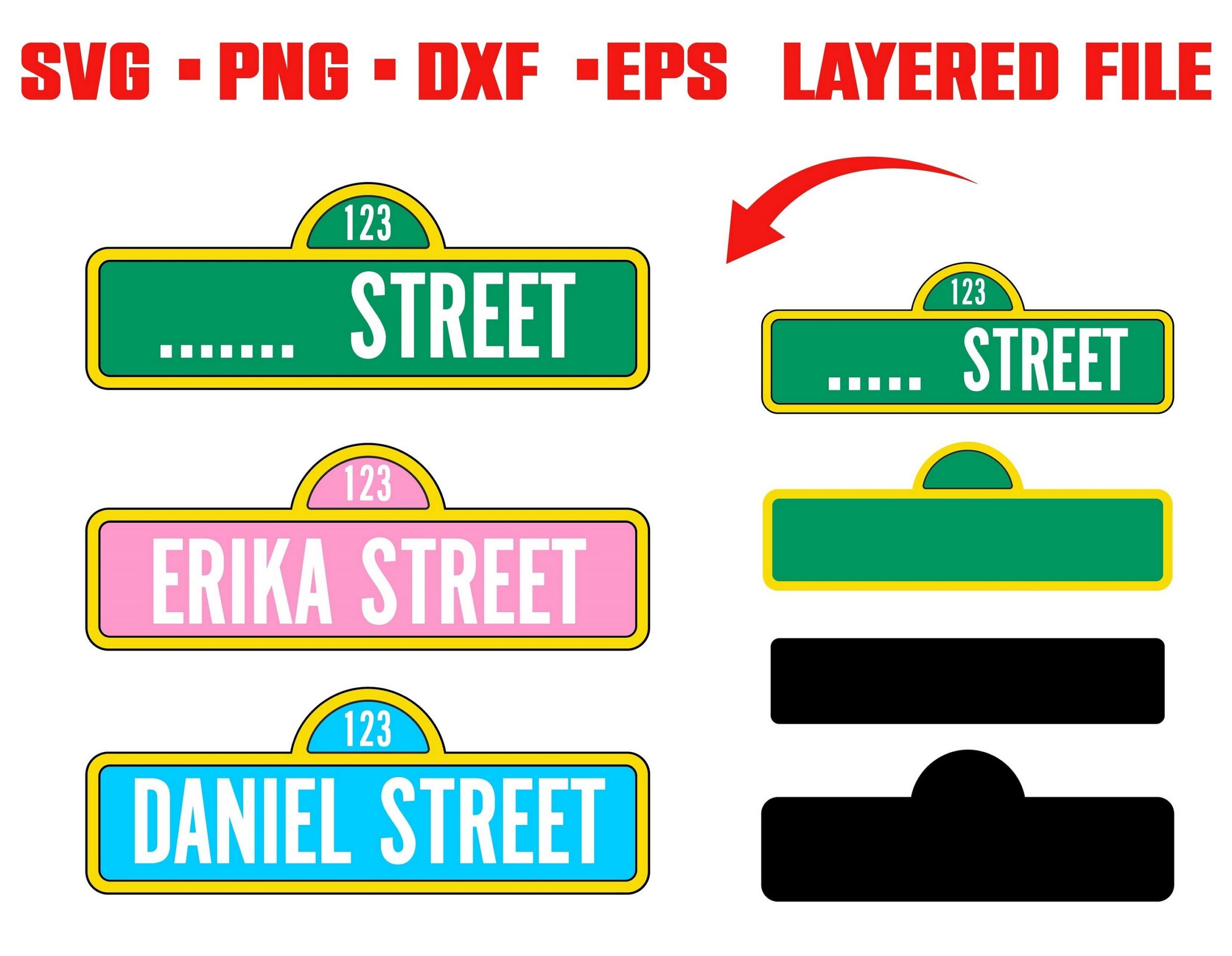 Sesame Street Sign Printable Etsy