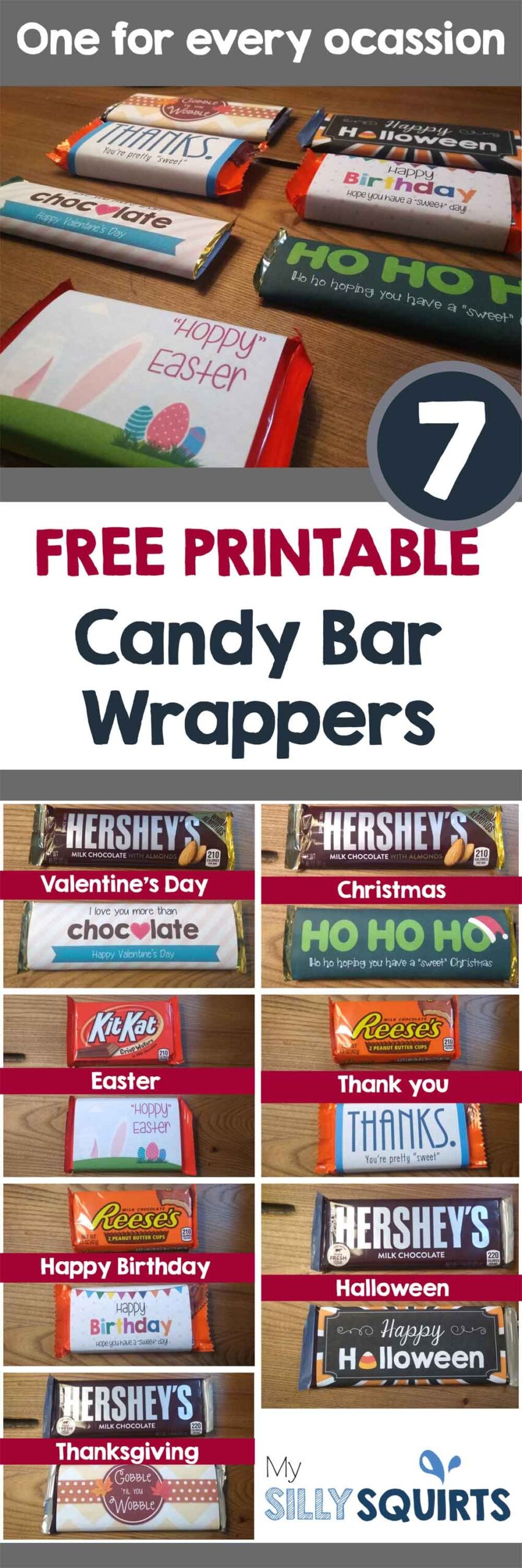free printable birthday candy bar wrappers