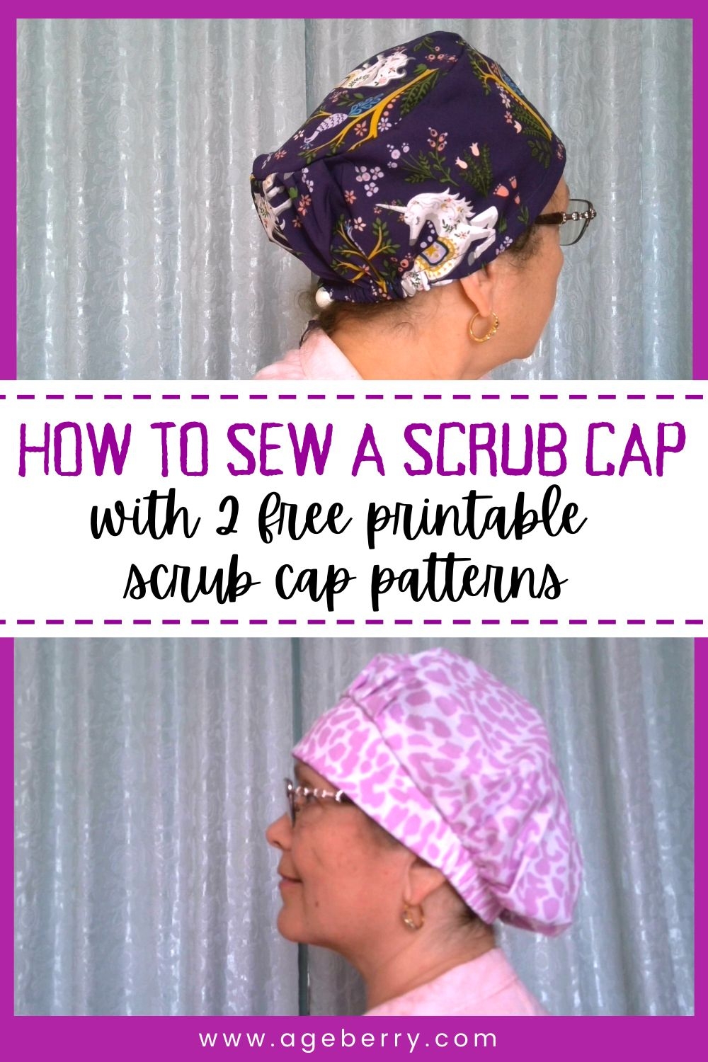Sewing Tutorial On How To Sew A Scrub Cap Plus 2 Free Printable Scrub Cap Patterns