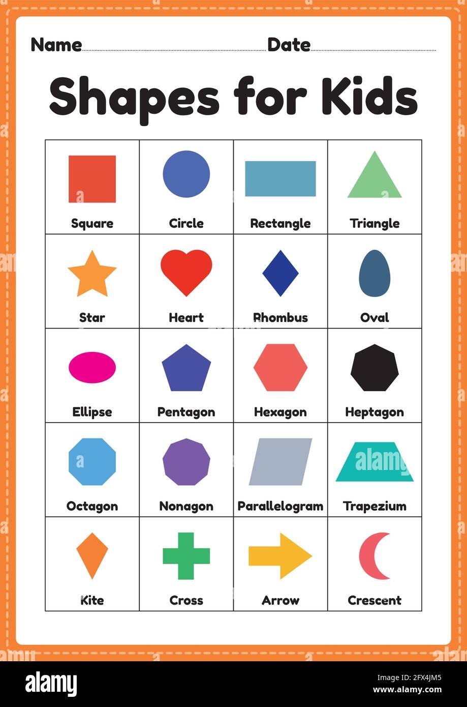Shapes For Kids To Learn Basic Symbols For Preschool And 