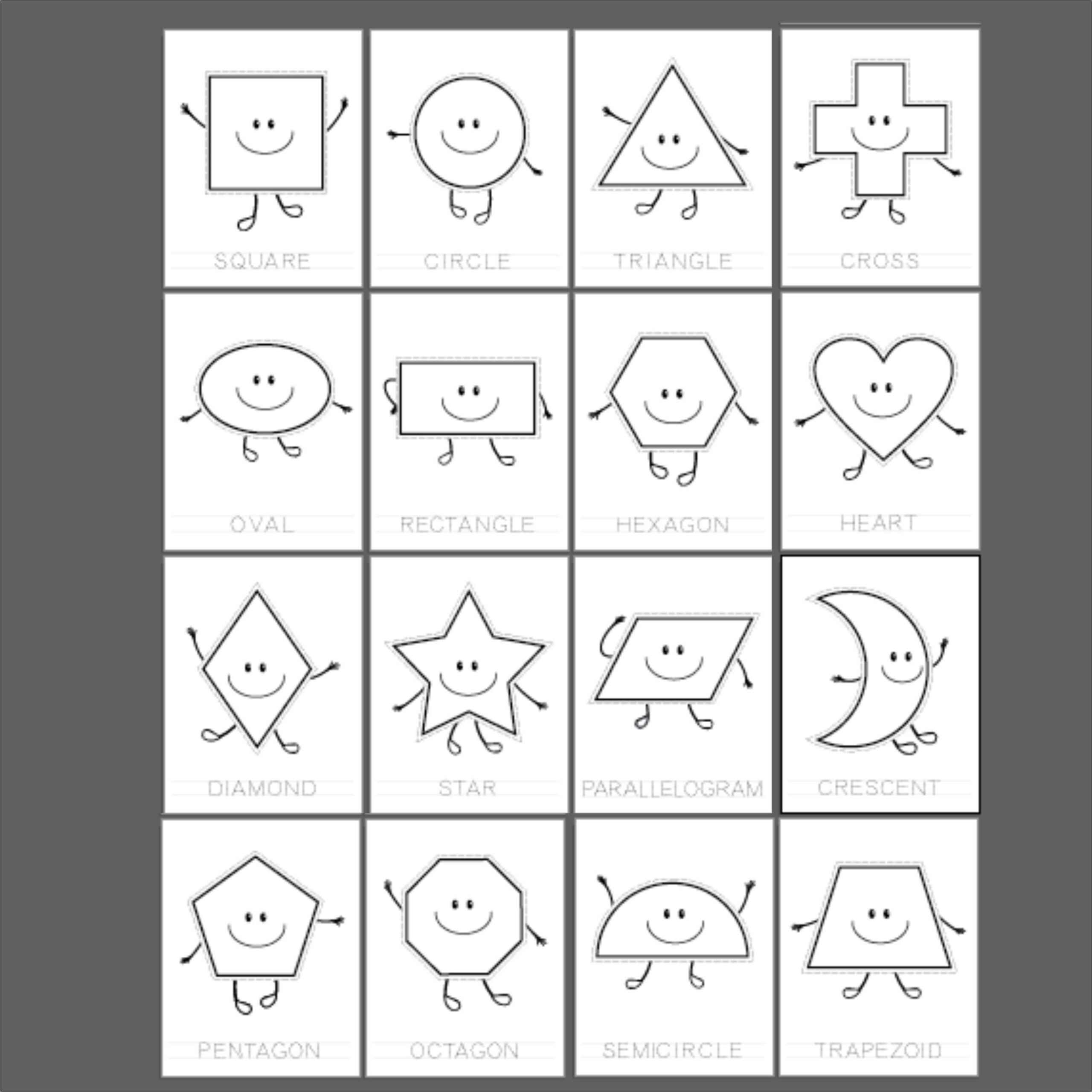 Shapes Printable Coloring Pages Worksheets For Kids Learning Shapes Homeschool Printable Presch
