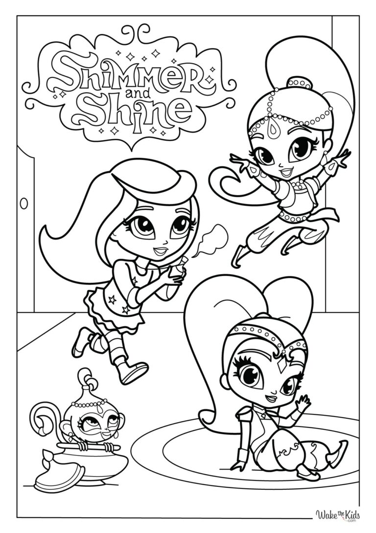 Shimmer And Shine Coloring Pages Free Printable PDFs WakeTheKids