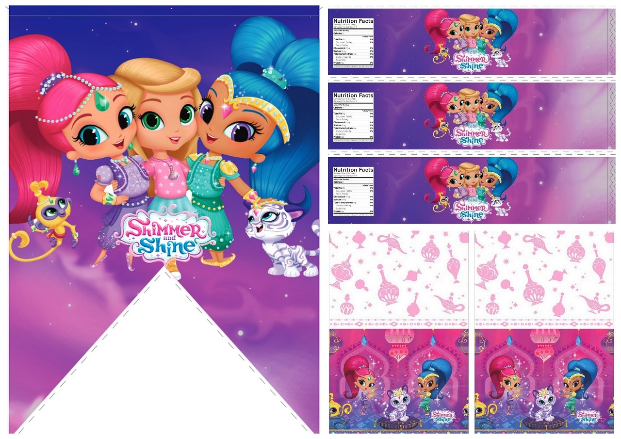 Shimmer And Shine Party Free Printable Banners Labels And Cards 