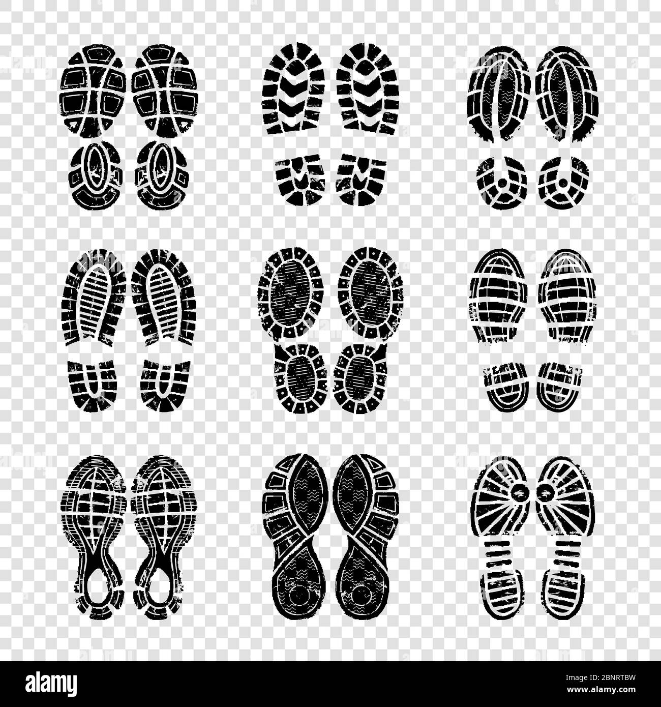 Shoe Print Pattern Outline Template Hi res Stock Photography And 