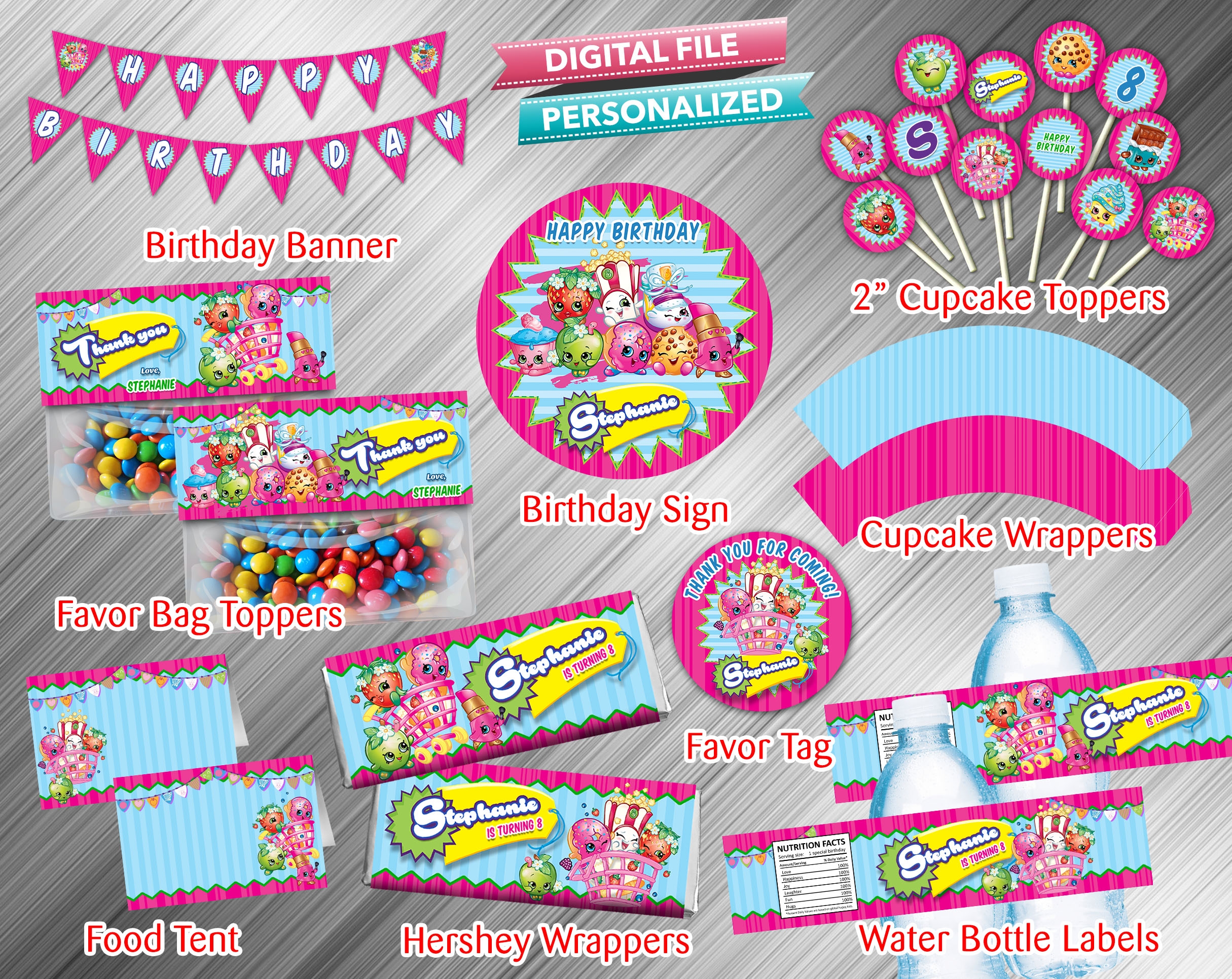 Shopkins Printable Birthday Package