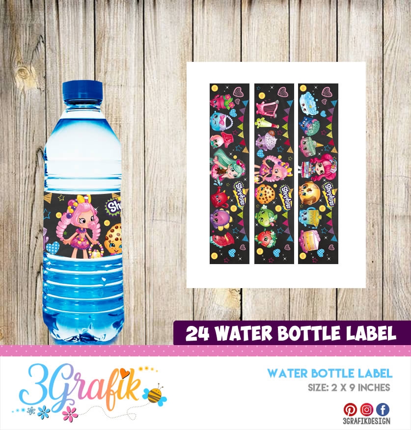 Shopkins Water Bottle Label Printable