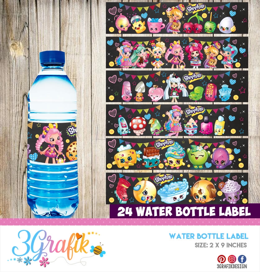 free printable water labels for shopkins