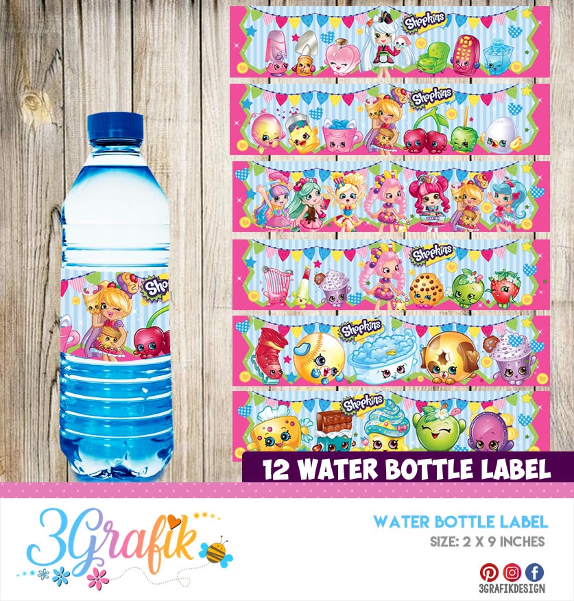 Shopkins Water Bottle Label Printable