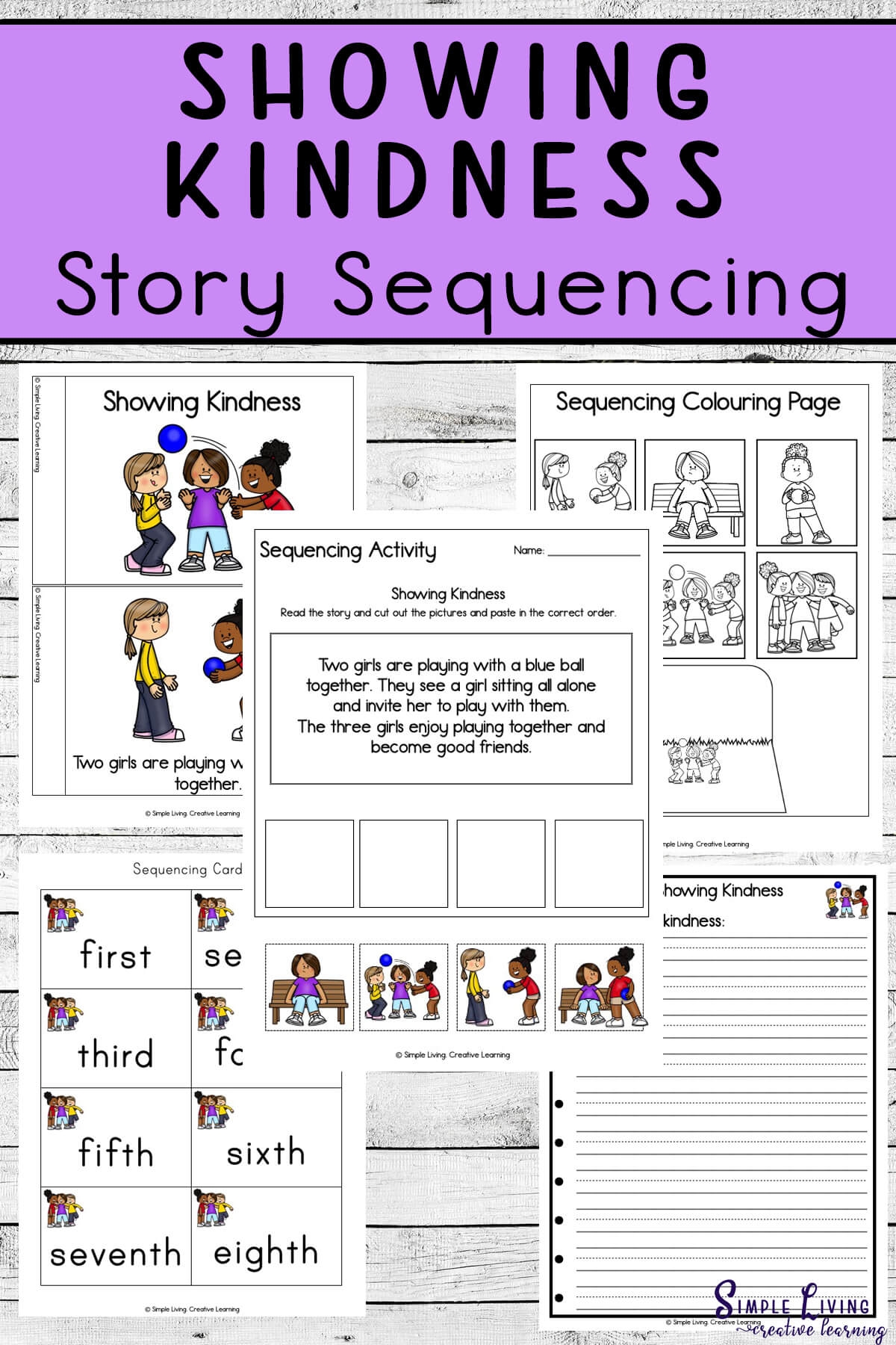 Showing Kindness Story Sequencing Printables Simple Living Creative Learning