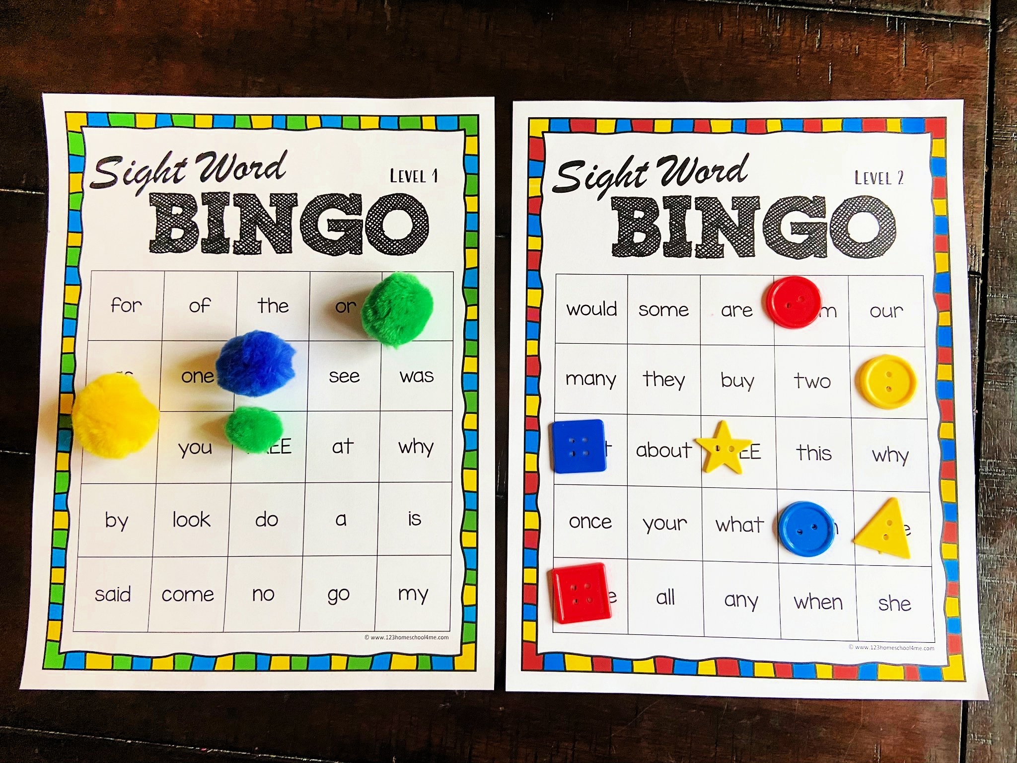 sight word games printable