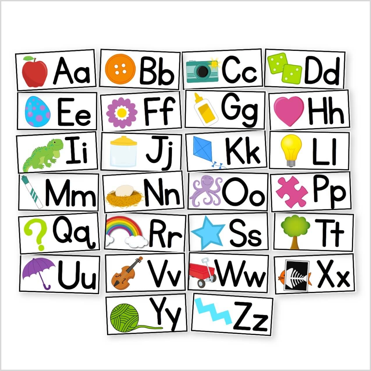 Sight Word Wall Alphabet Header Letter Cards Kinder Craze