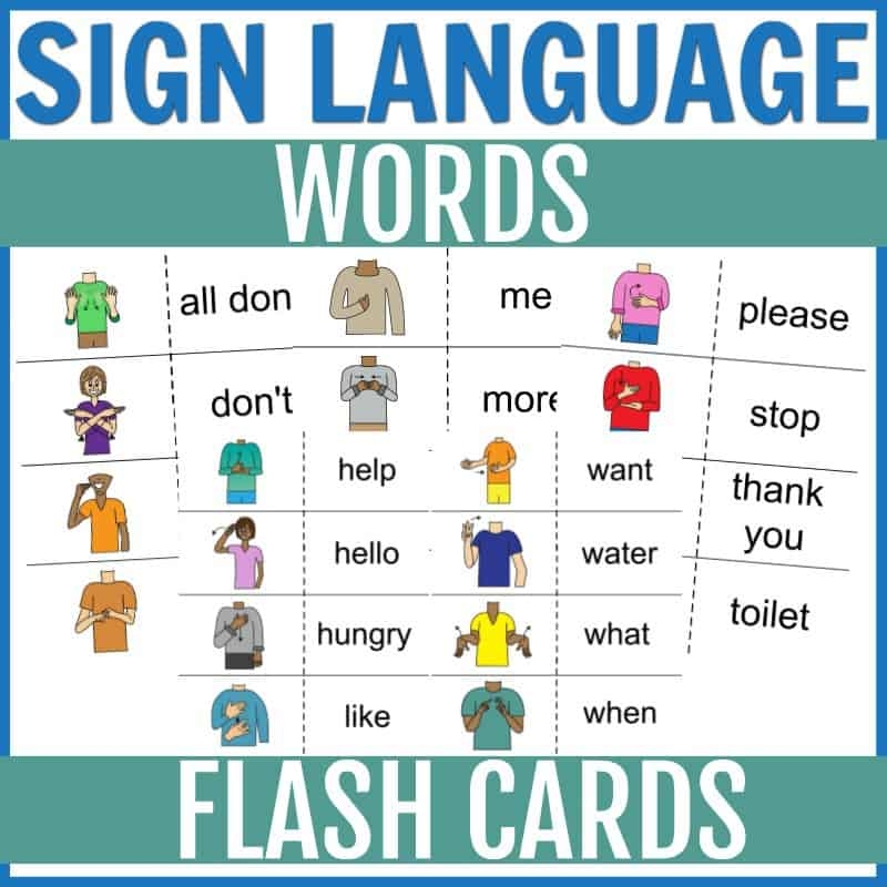 Sign Language Printables ASL 