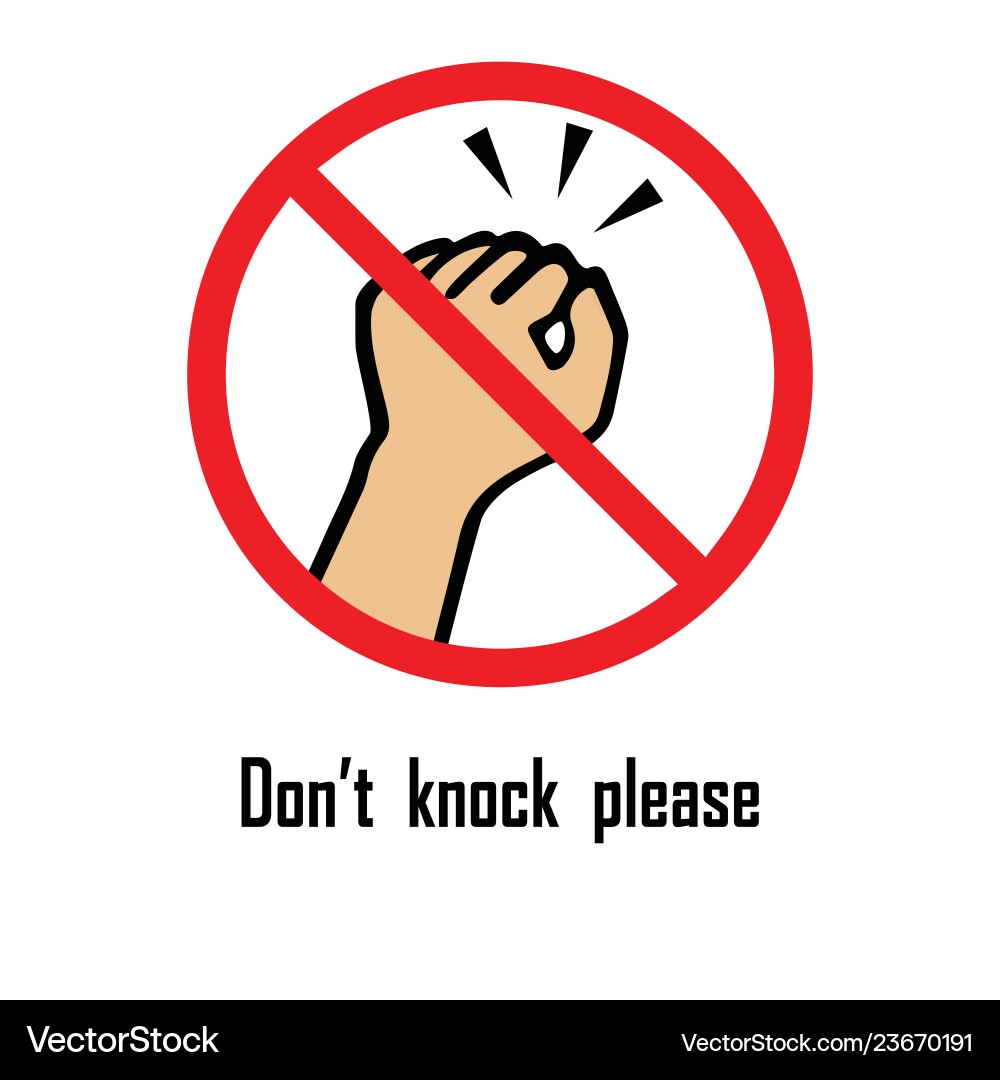 Silence Sign Do Not Disturb Royalty Free Vector Image