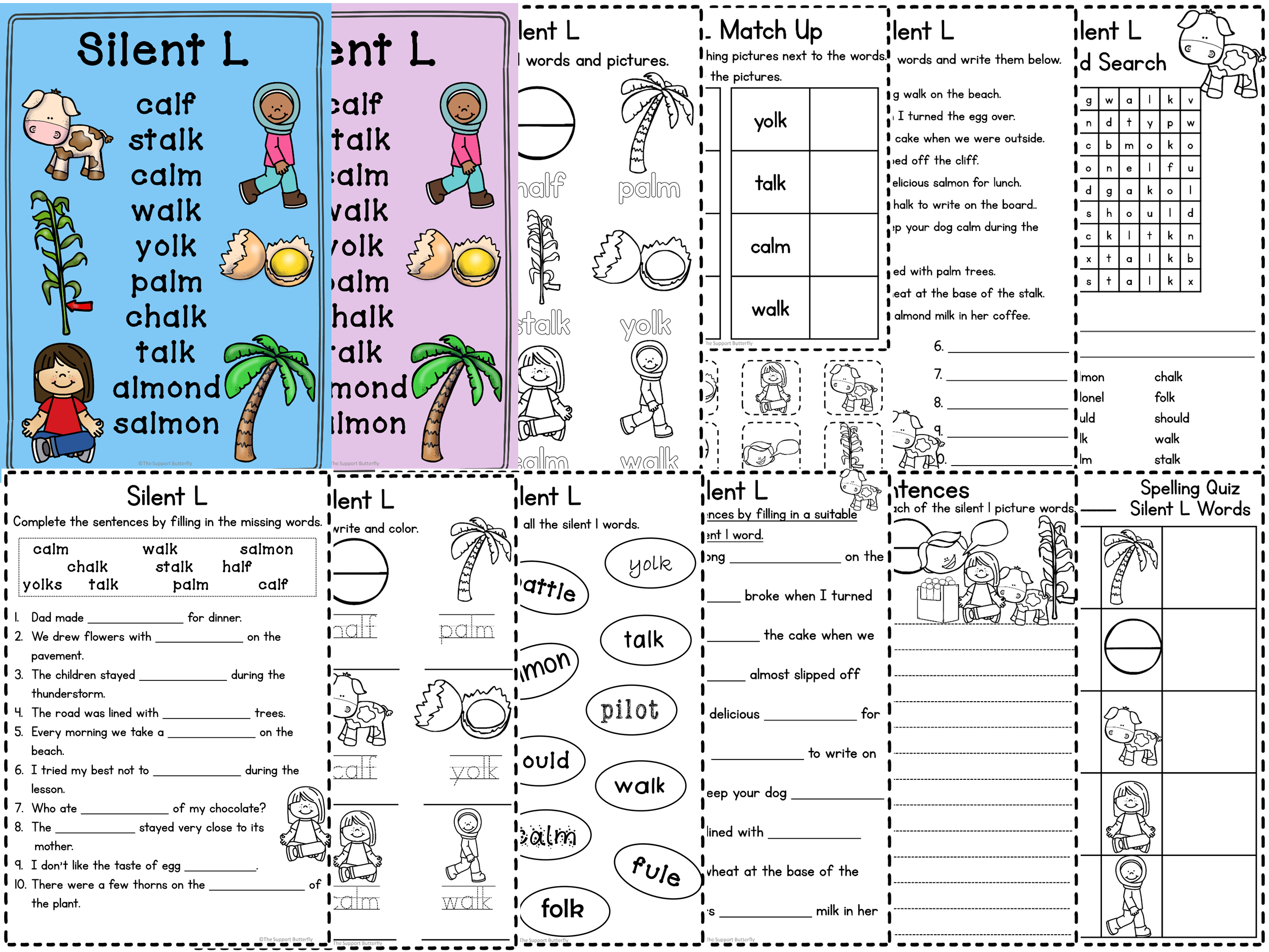 silent letter printable games