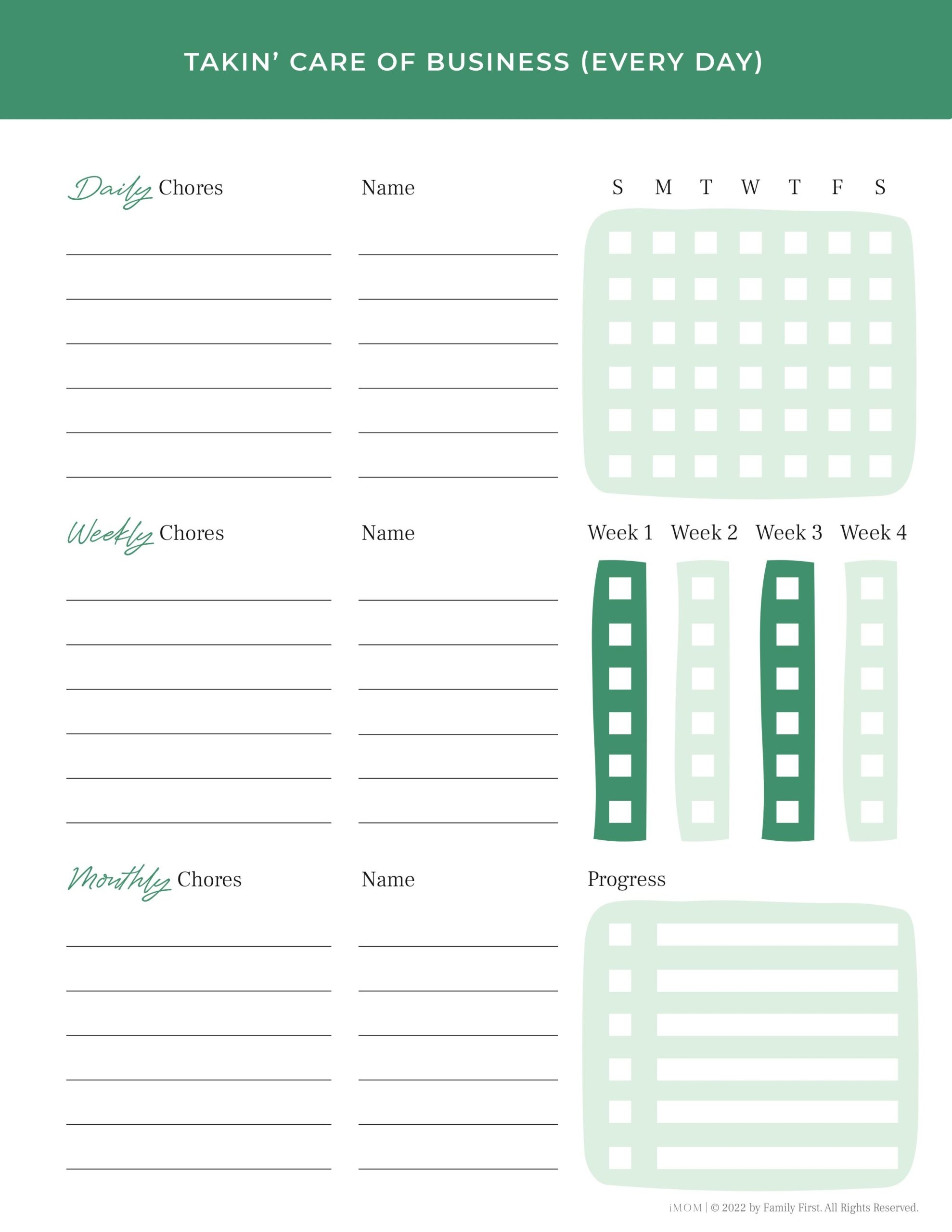 printable teenage chore contract
