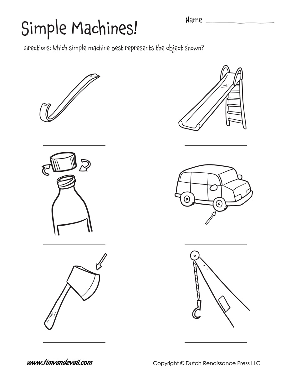 simple machines printable worksheets