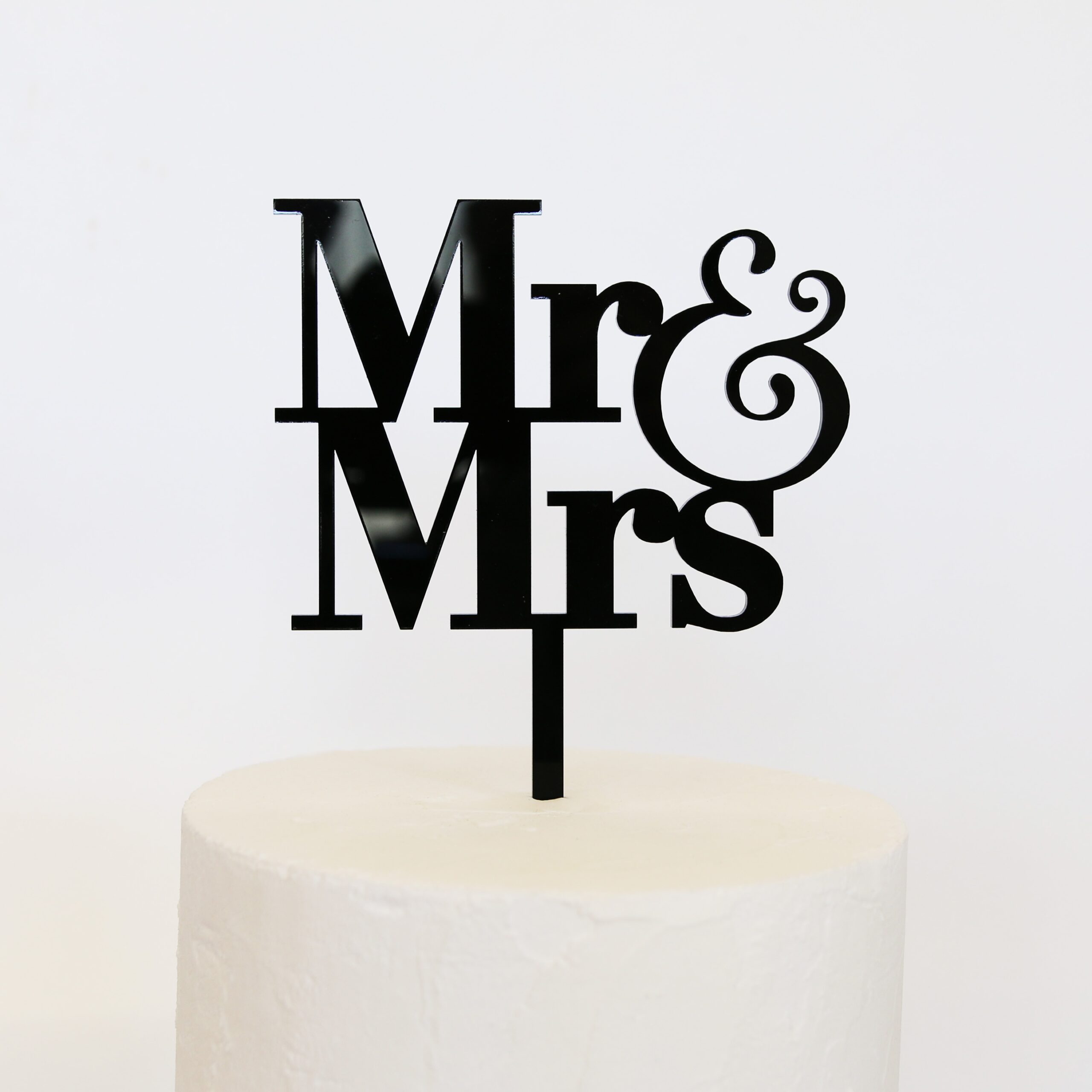 Simple Mr And Mrs Cake Topper