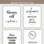 Simplistic And Modern Free Printable Shoes Off Signs 