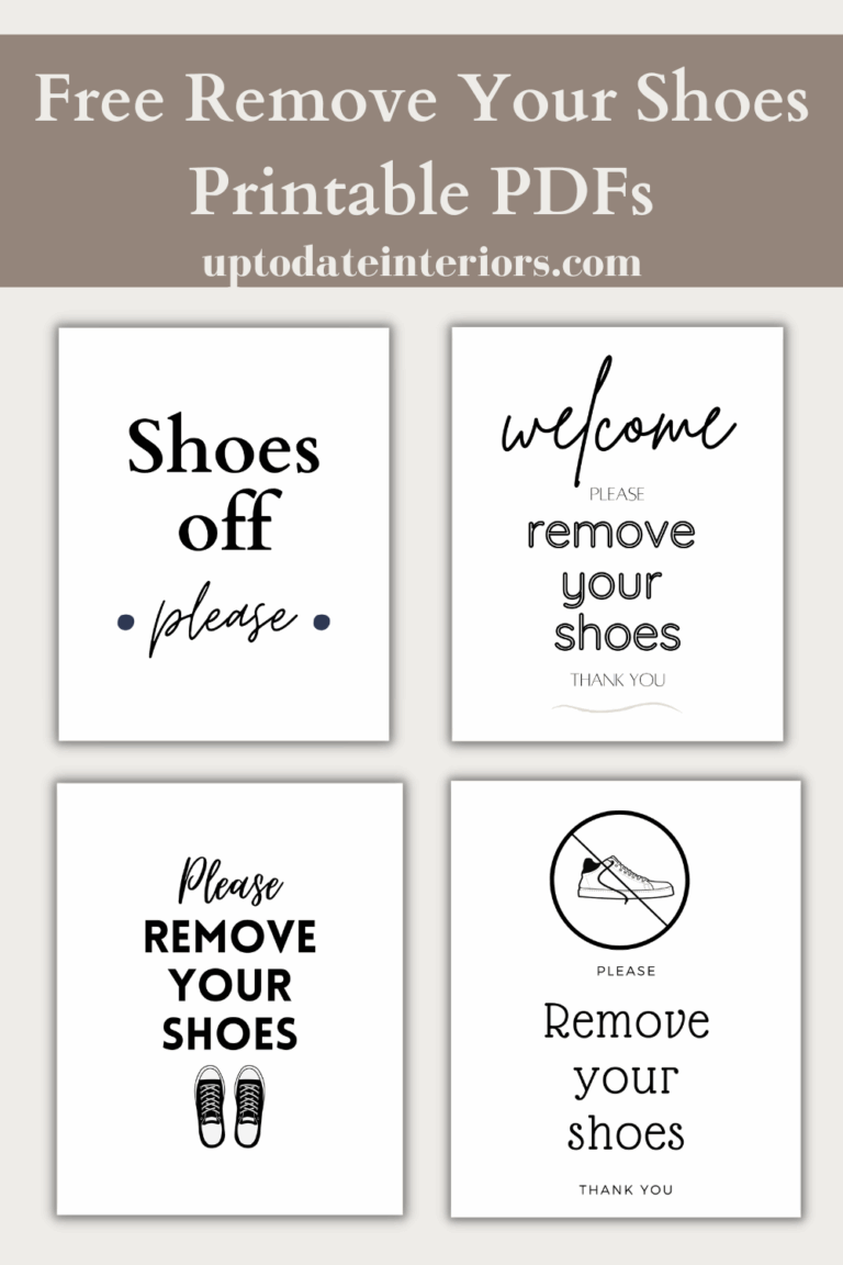 Simplistic And Modern Free Printable Shoes Off Signs 