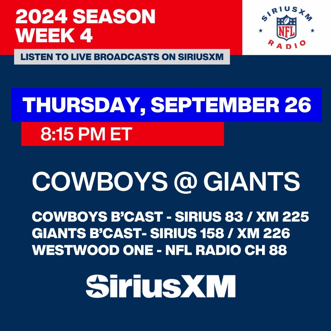 SiriusXM NFL Radio On X 