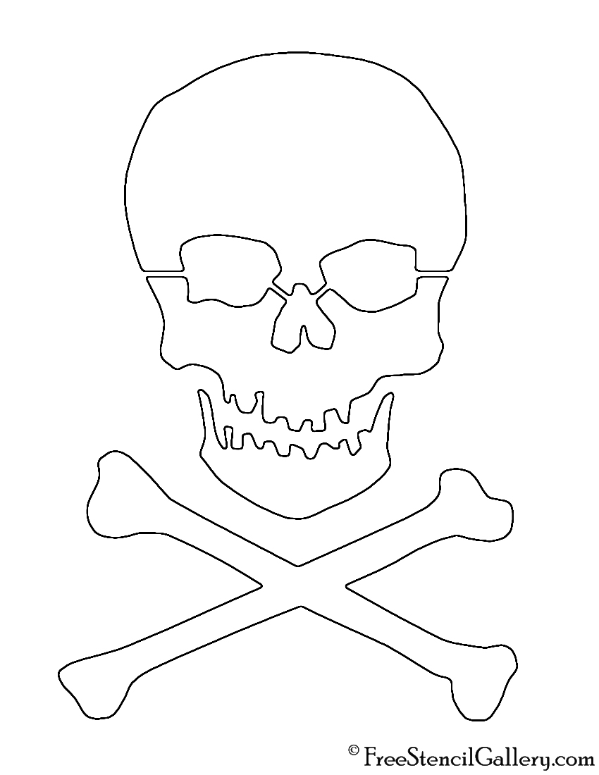 Skull And Crossbones Stencil Free Stencil Gallery Worksheets Library