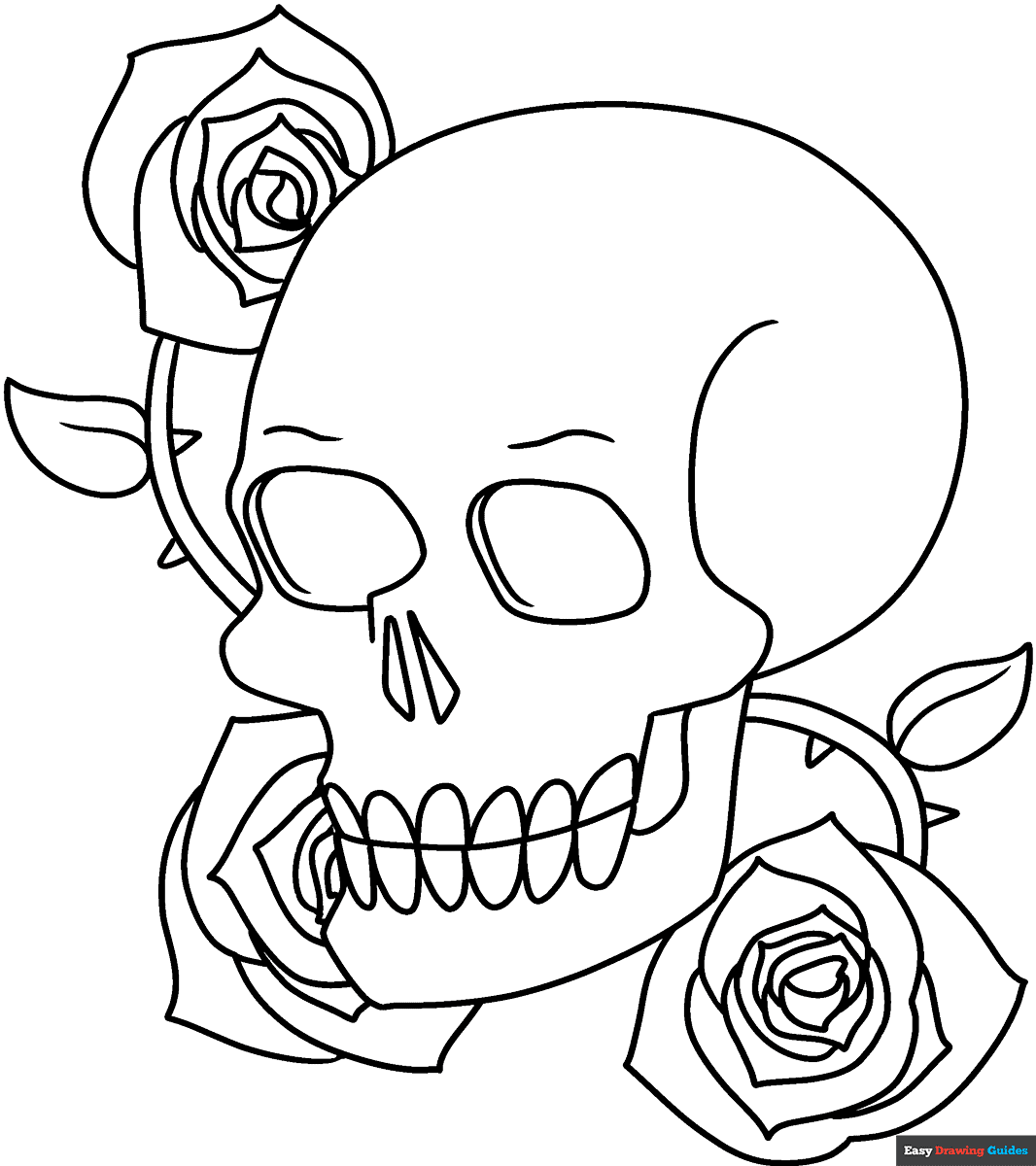 free skull printable coloring pages