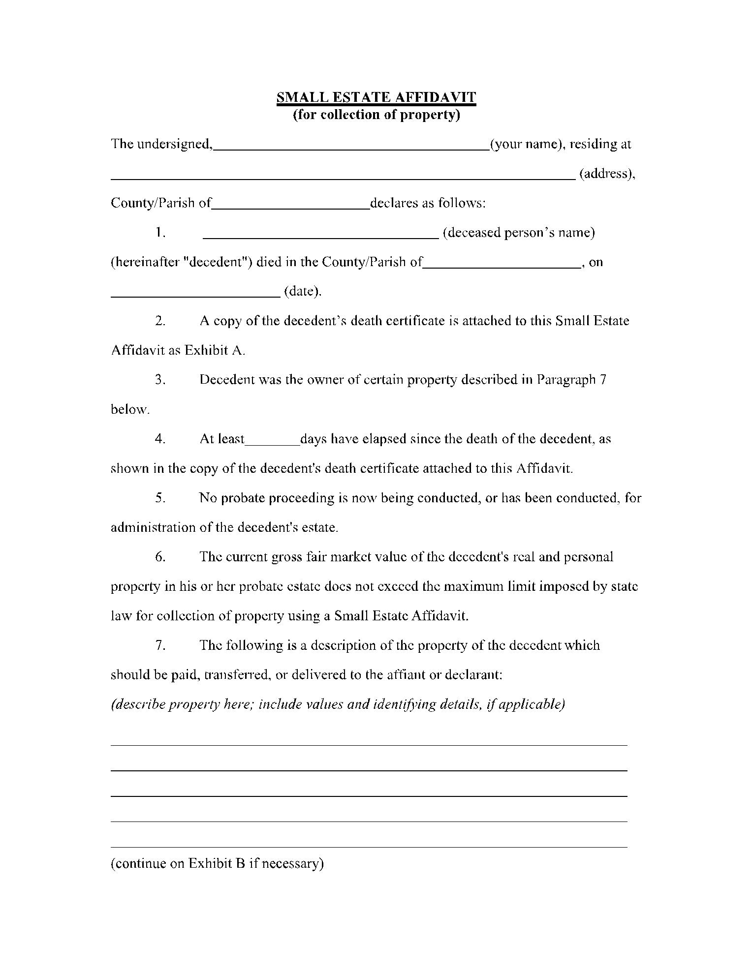 Small Estate Affidavit Template PDF U0026 Word CocoDoc Small Estate Affidavit Template PDF U0026 Word CocoDoc