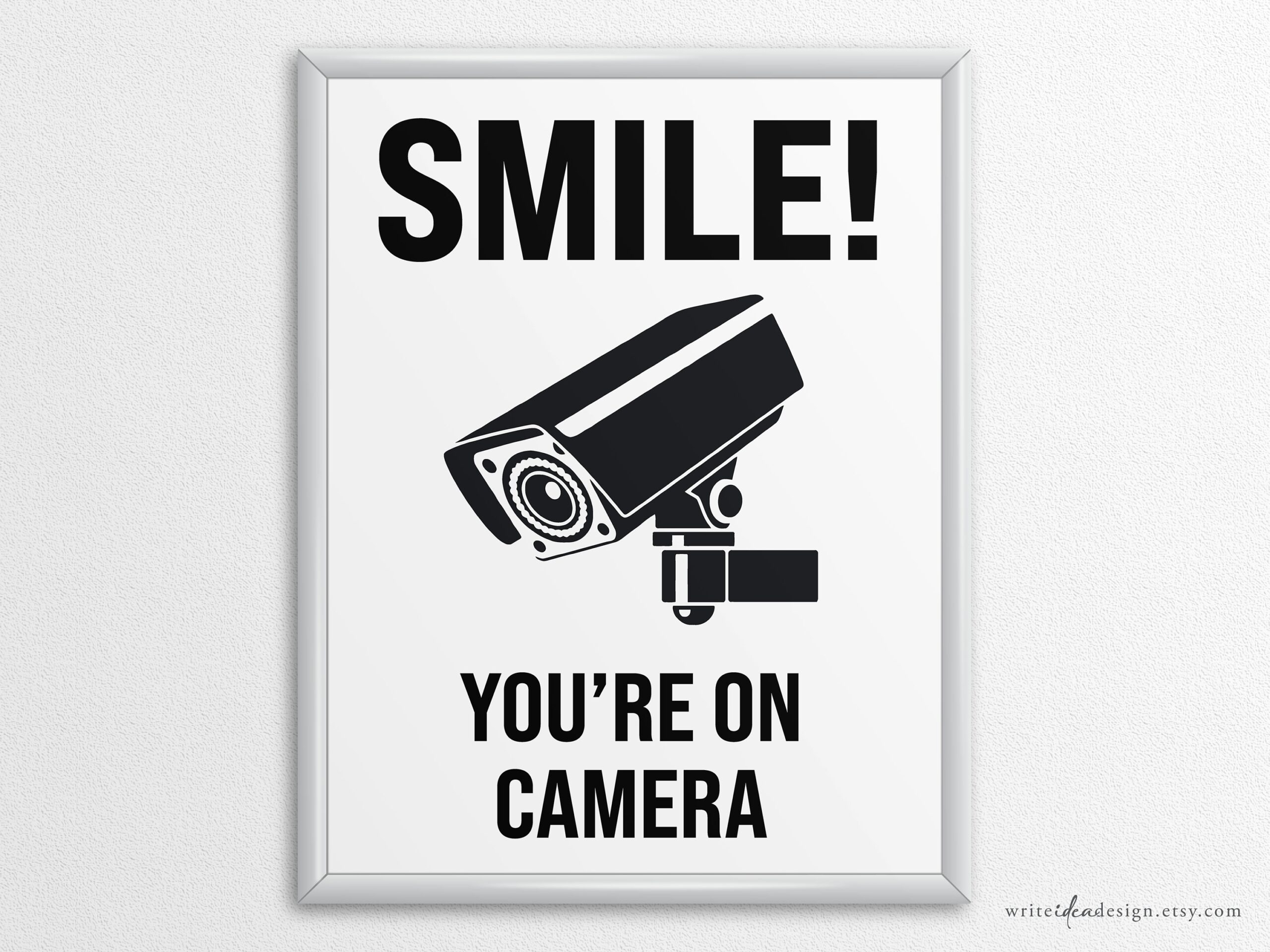 Smile You re On Camera Sign Printable Security Poster PDF Etsy Smile You re On Camera Sign Printable Security Poster PDF Etsy