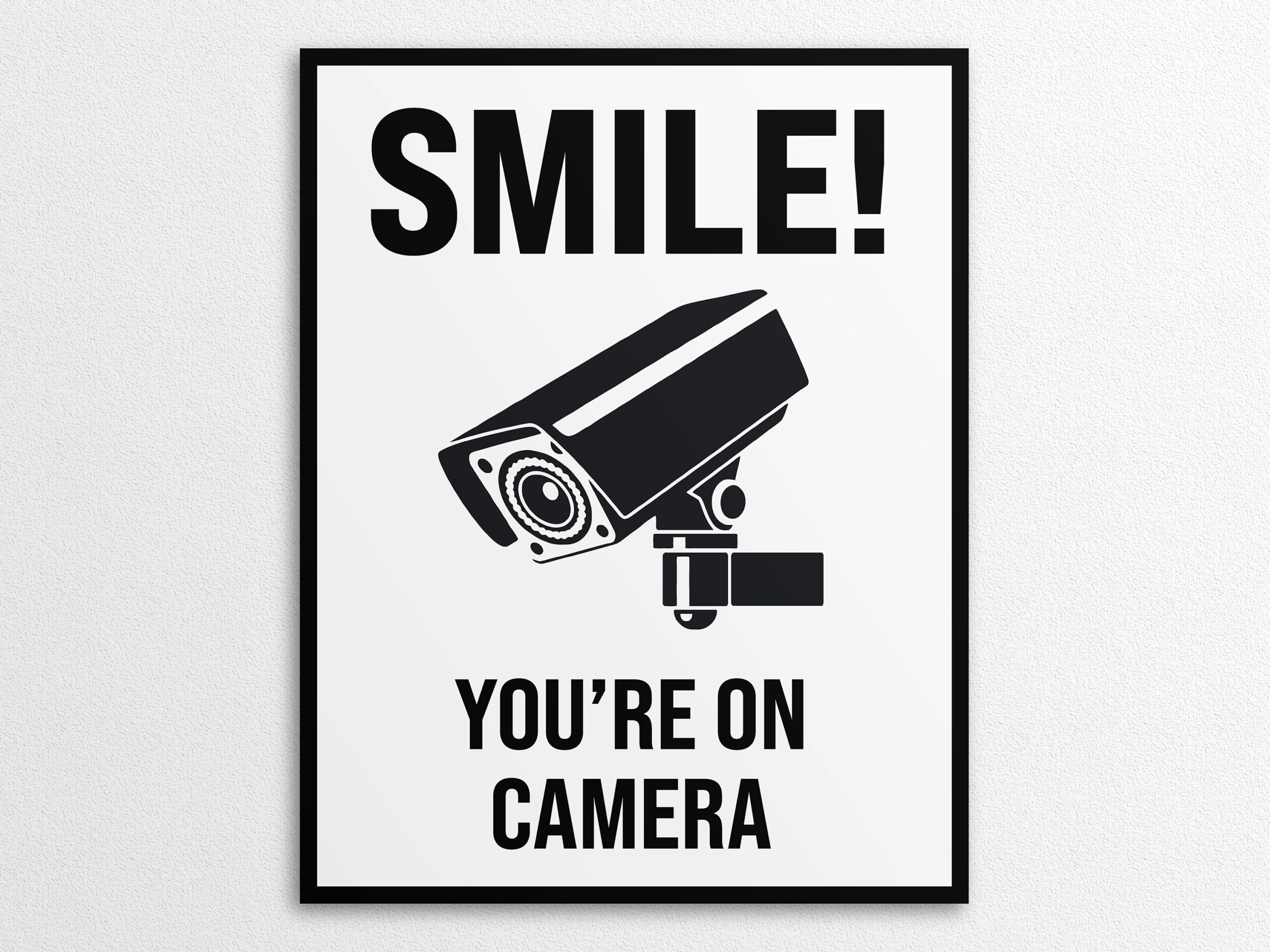 Smile You re On Camera Sign Printable Security Poster PDF Etsy