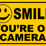 SMILE YOU RE ON CAMERA Yellow Business Security Sign CCTV Video Surveillance FREE SHIPPING