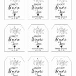 Smore Love Party Favors Tags Printable Tag Include Personalization