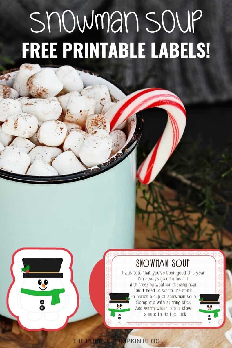 Snowman Soup Labels Tags Free Printables A Fun Christmas Gift 
