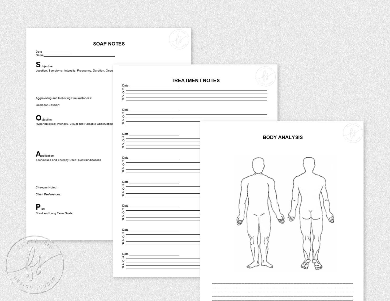 printable soap notes for massage