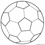 Soccer Ball Coloring Page Sports 