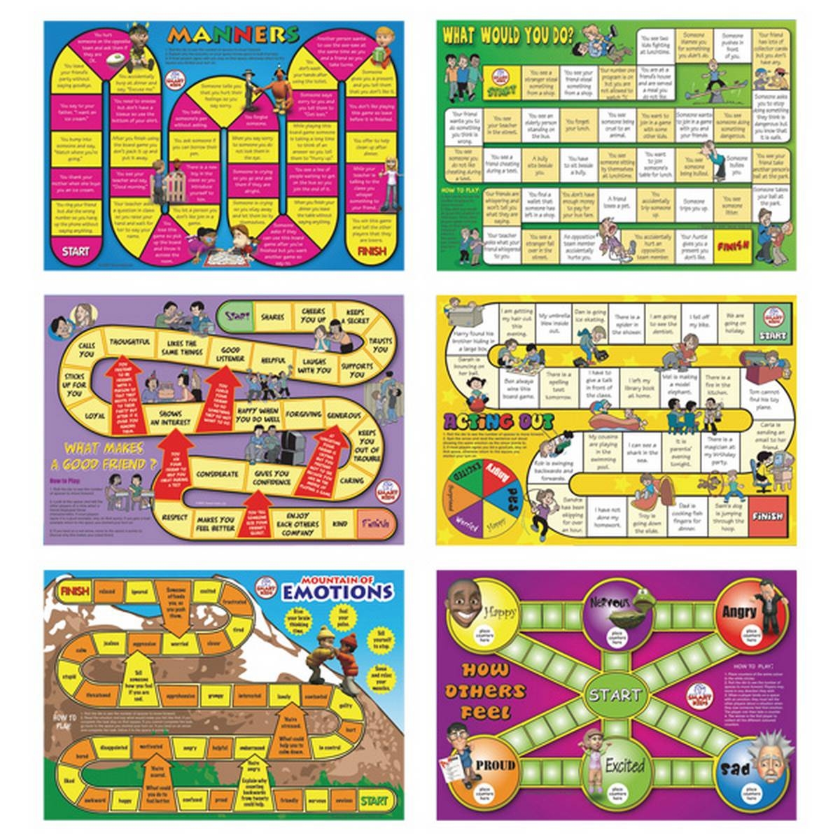 Social Skills Board Games Set Of 6 ABC School Supplies Social Skills Board Games Set Of 6 ABC School Supplies