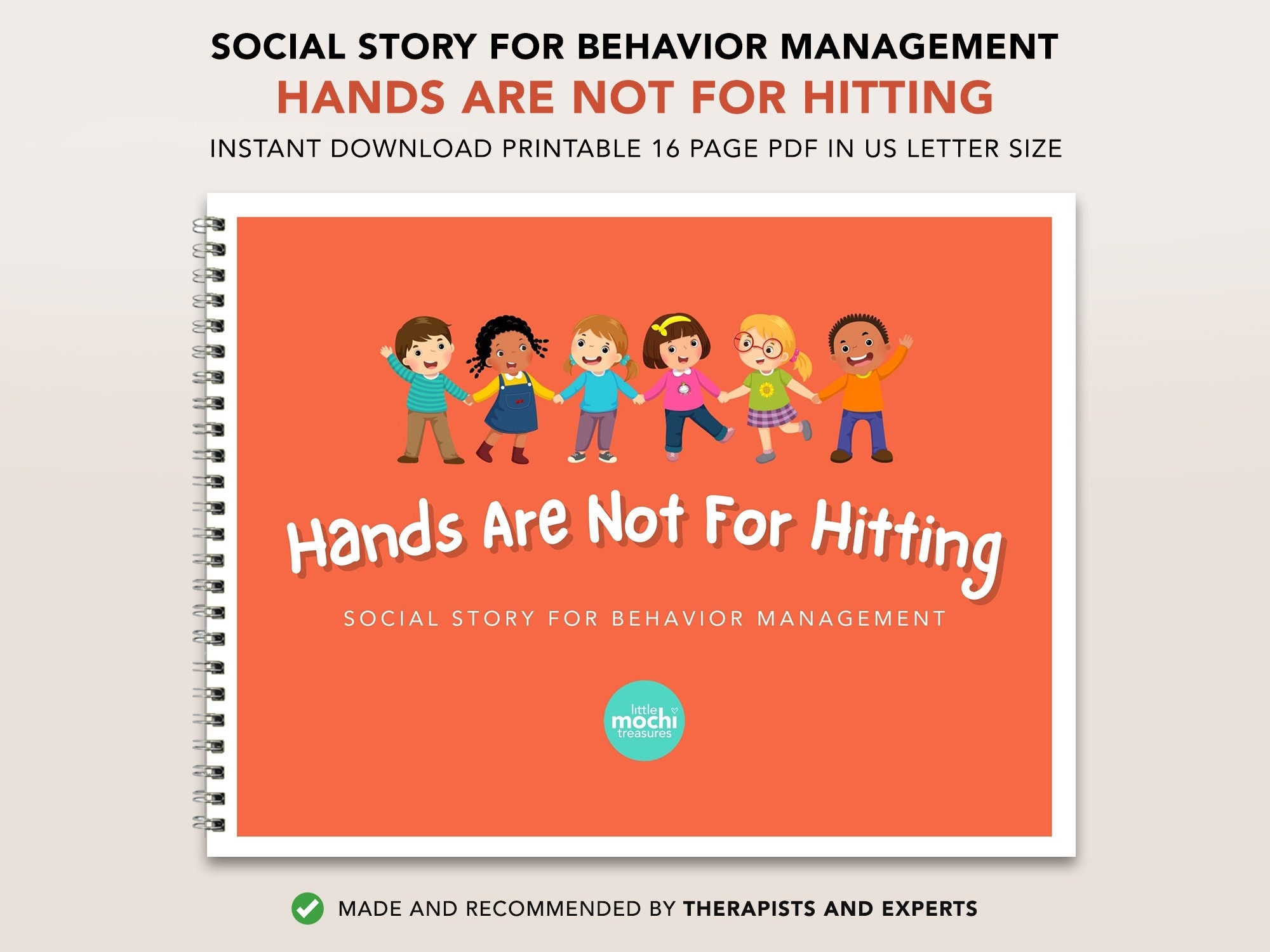 Social Story Hands Are Not For Hitting Printable PDF For Kids 