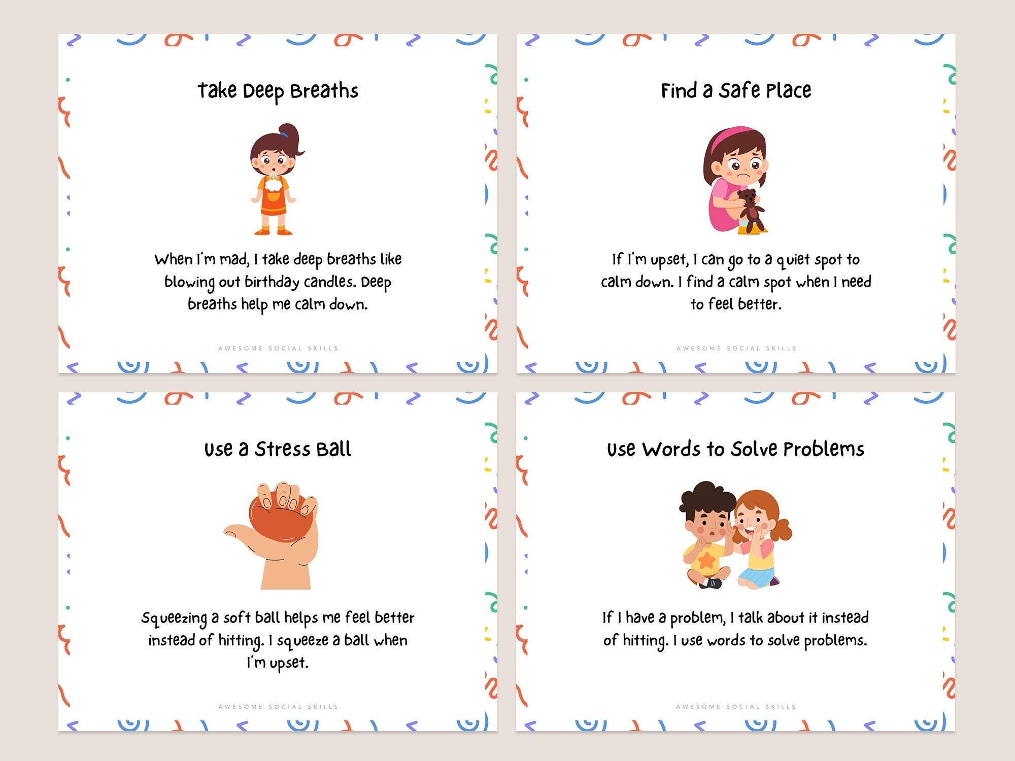 Social Story Hands Are Not For Hitting Printable PDF For Kids 