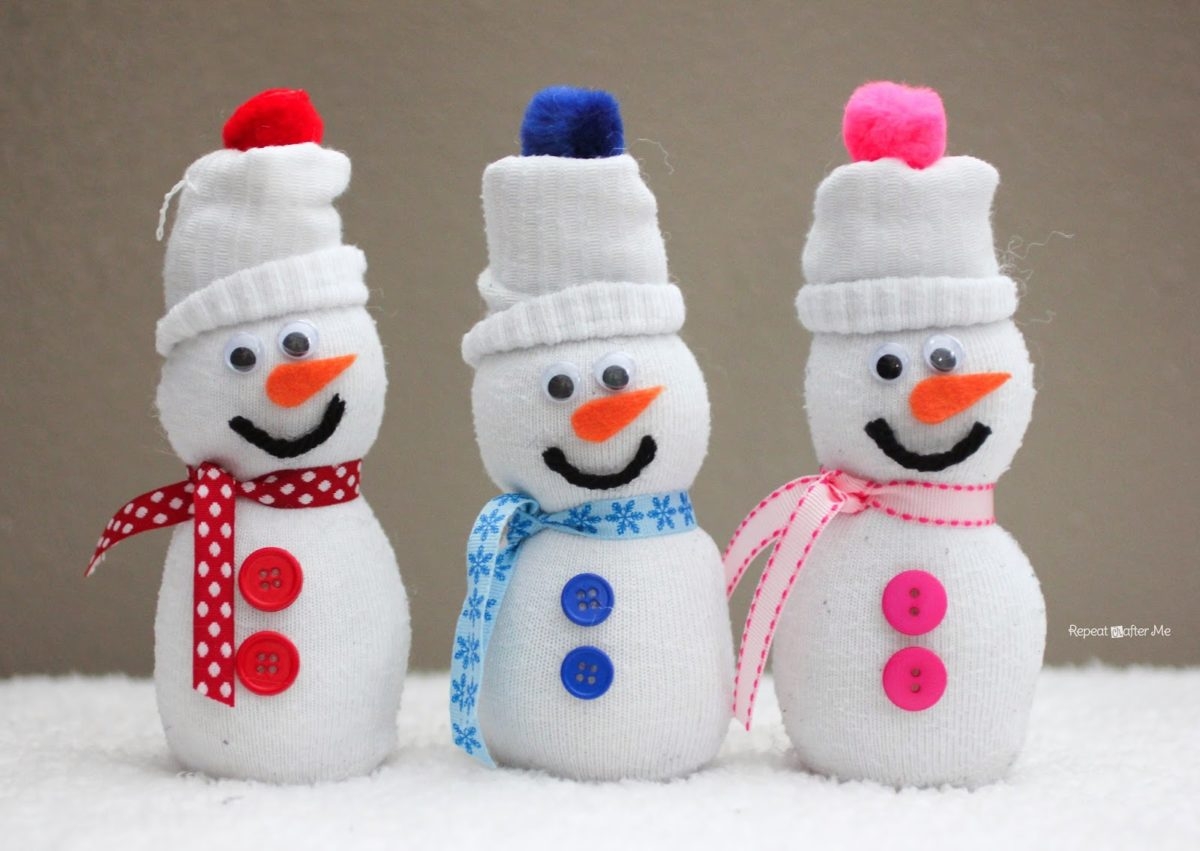 sock snowman instructions printable