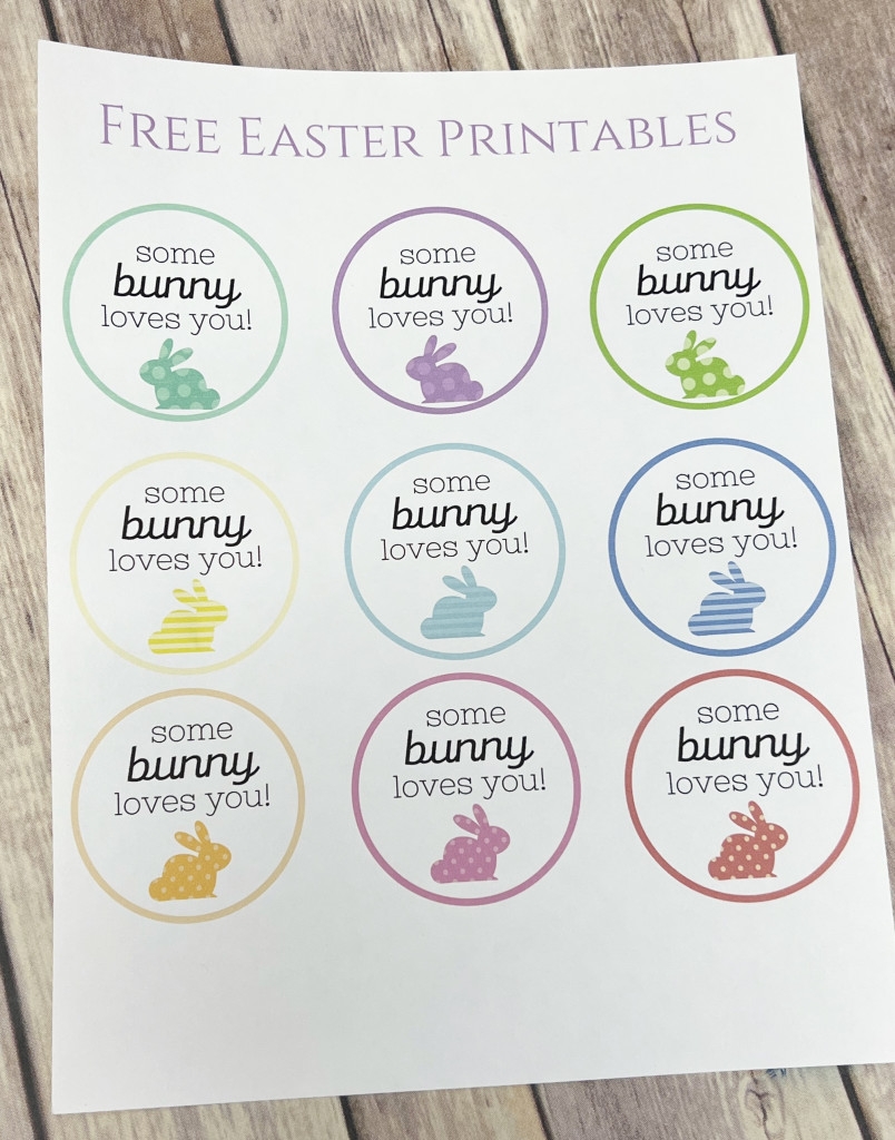 somebunny loves you printable tag
