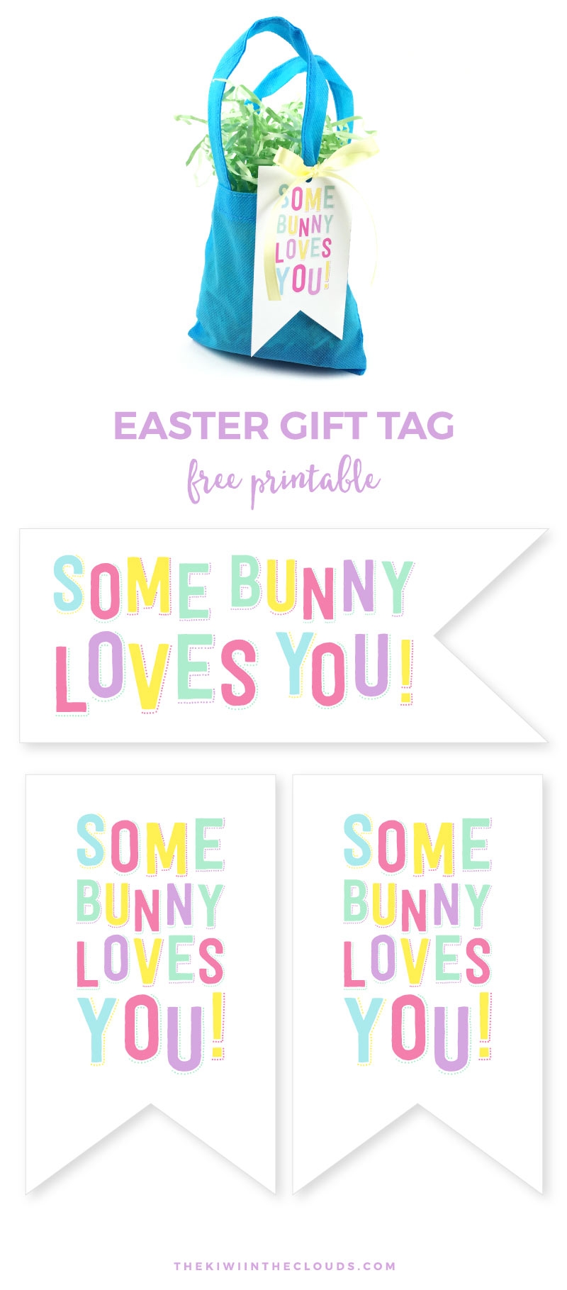 Somebunny Loves You Free Printable Easter Tag