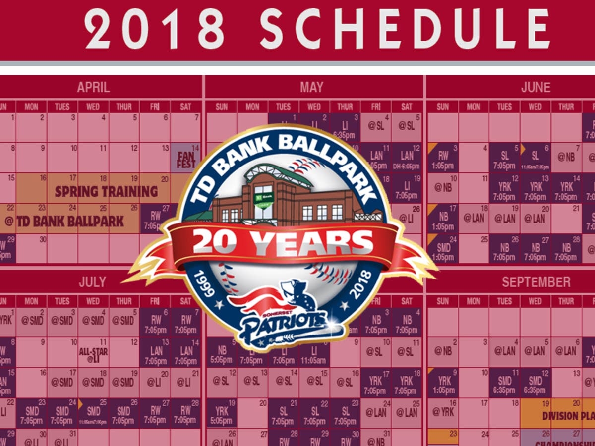Somerset Patriots Release 2018 Schedule Bridgewater NJ Patch