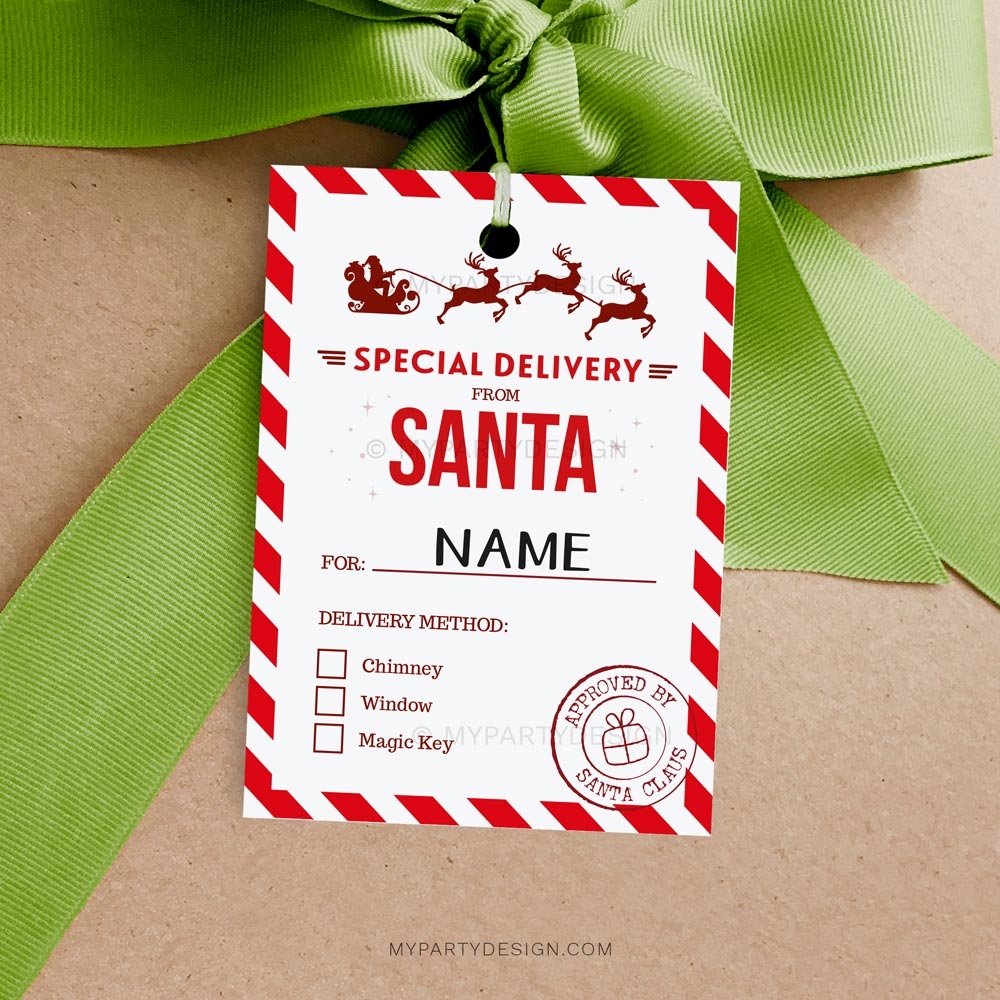 santa labels printable free