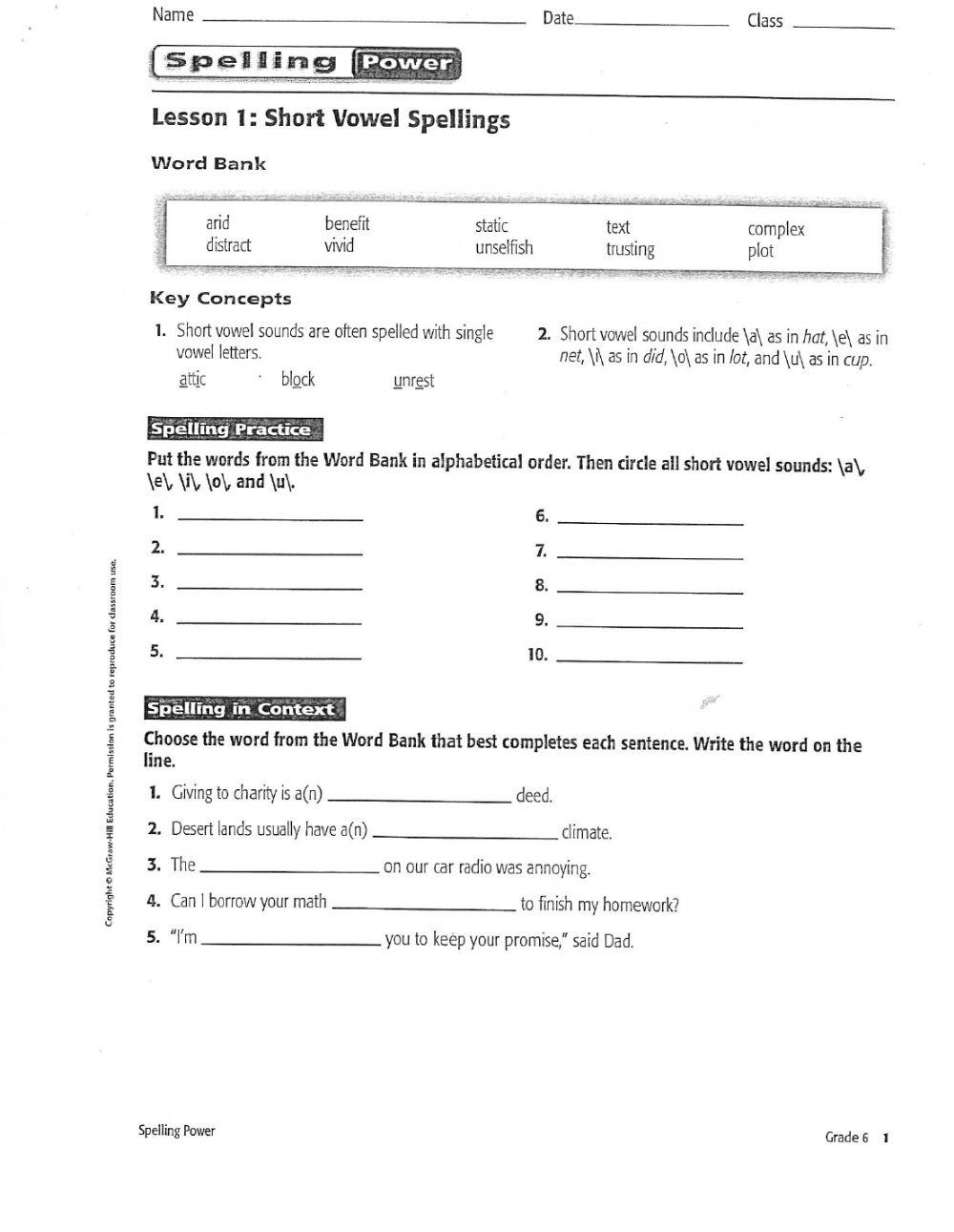 Spelling Power Week 1 Online Exercise For Live Worksheets Worksheets Library