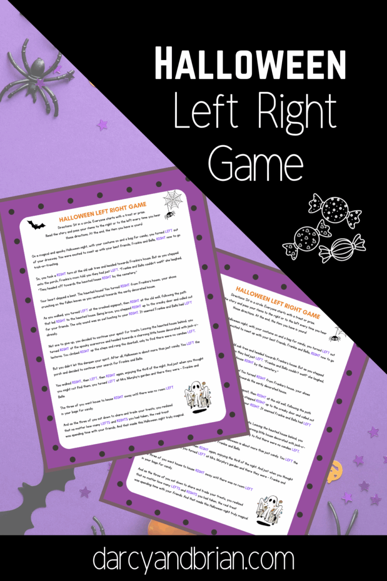 Spooky Halloween Left Right Game Free Printable Adventure 