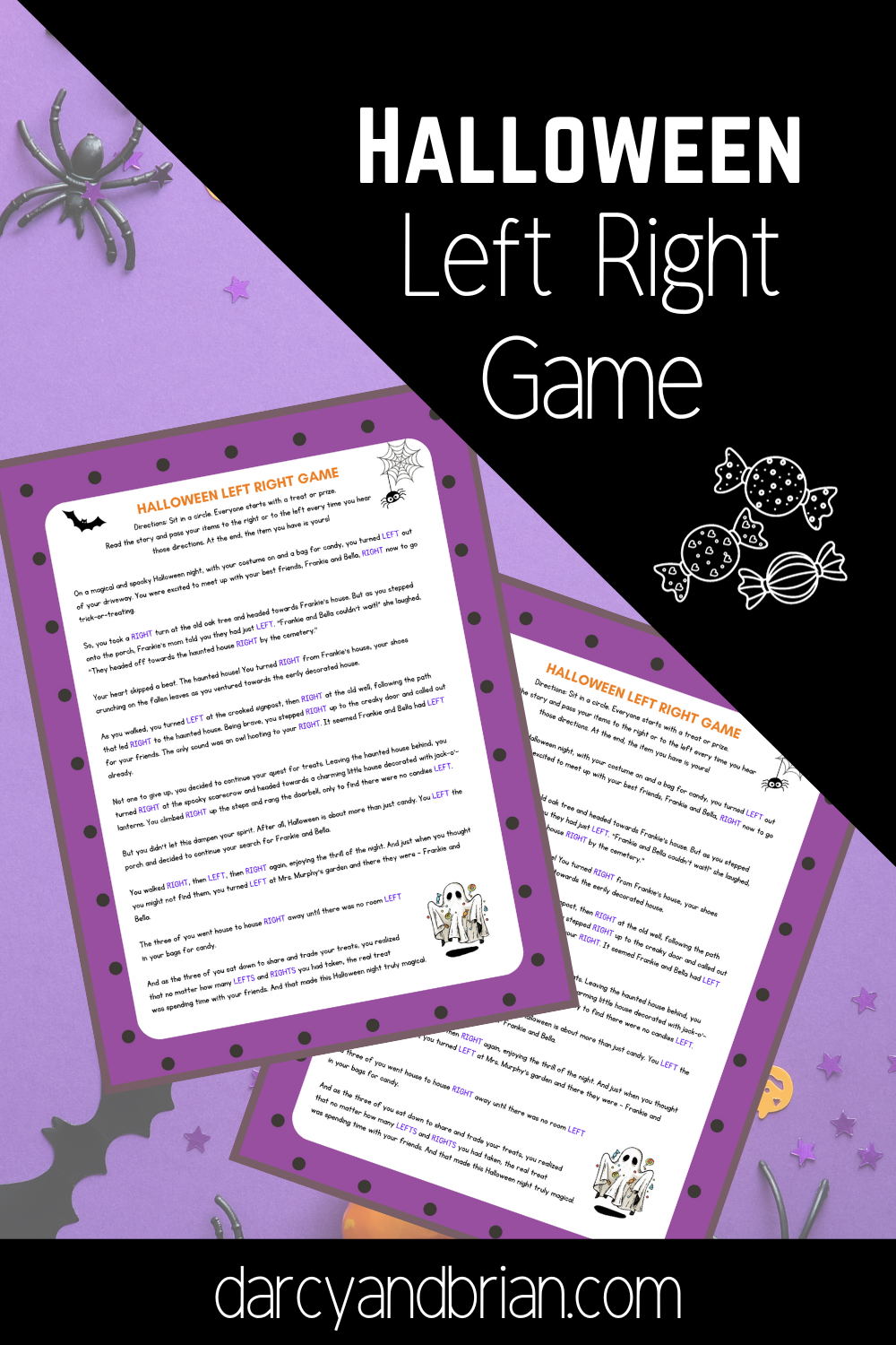 Spooky Halloween Left Right Game Free Printable Adventure 