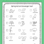 Spring Nature Scavenger Hunt Printable For Kids Teach Beside Me